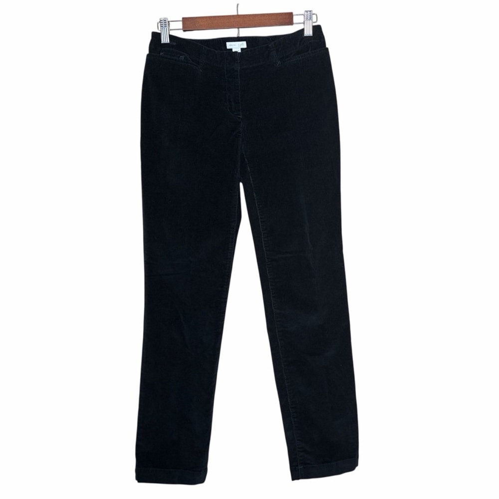 J.Jill Black Corduroy Straight Leg Pant Size 2 Petite